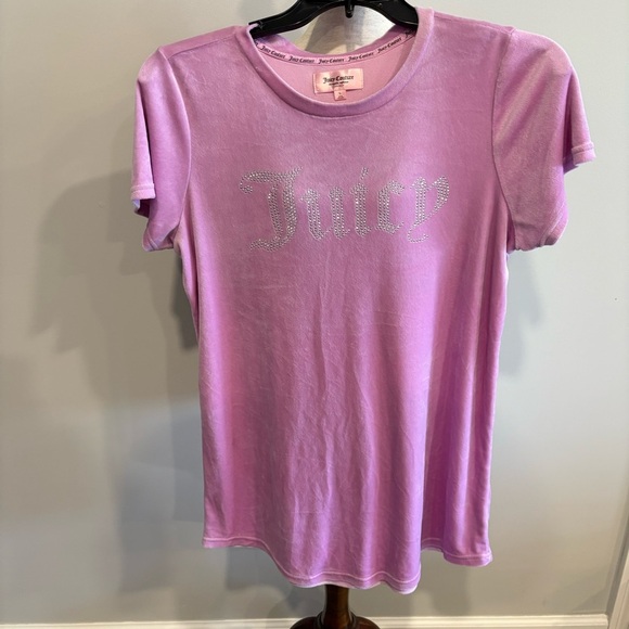 Juicy Couture Tops - Juicy Couture Pink‎ Velour Sleepwear Top - Size L